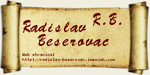Radislav Beserovac vizit kartica
